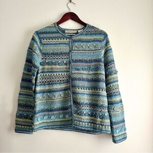 David Brooks • Hand Knit Silk Blend Cardigan